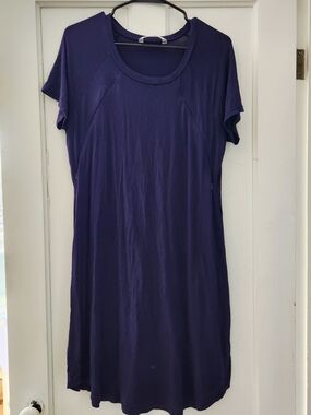 Ekouaer Medium Breastfeeding/nursing Short-Sleeve Midi Dress